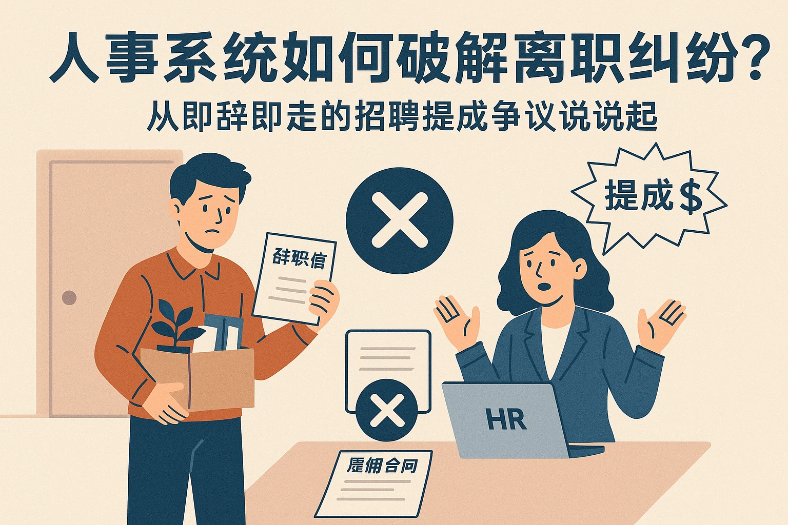 人事系统如何破解离职纠纷？从即辞即走的招聘提成争议说起