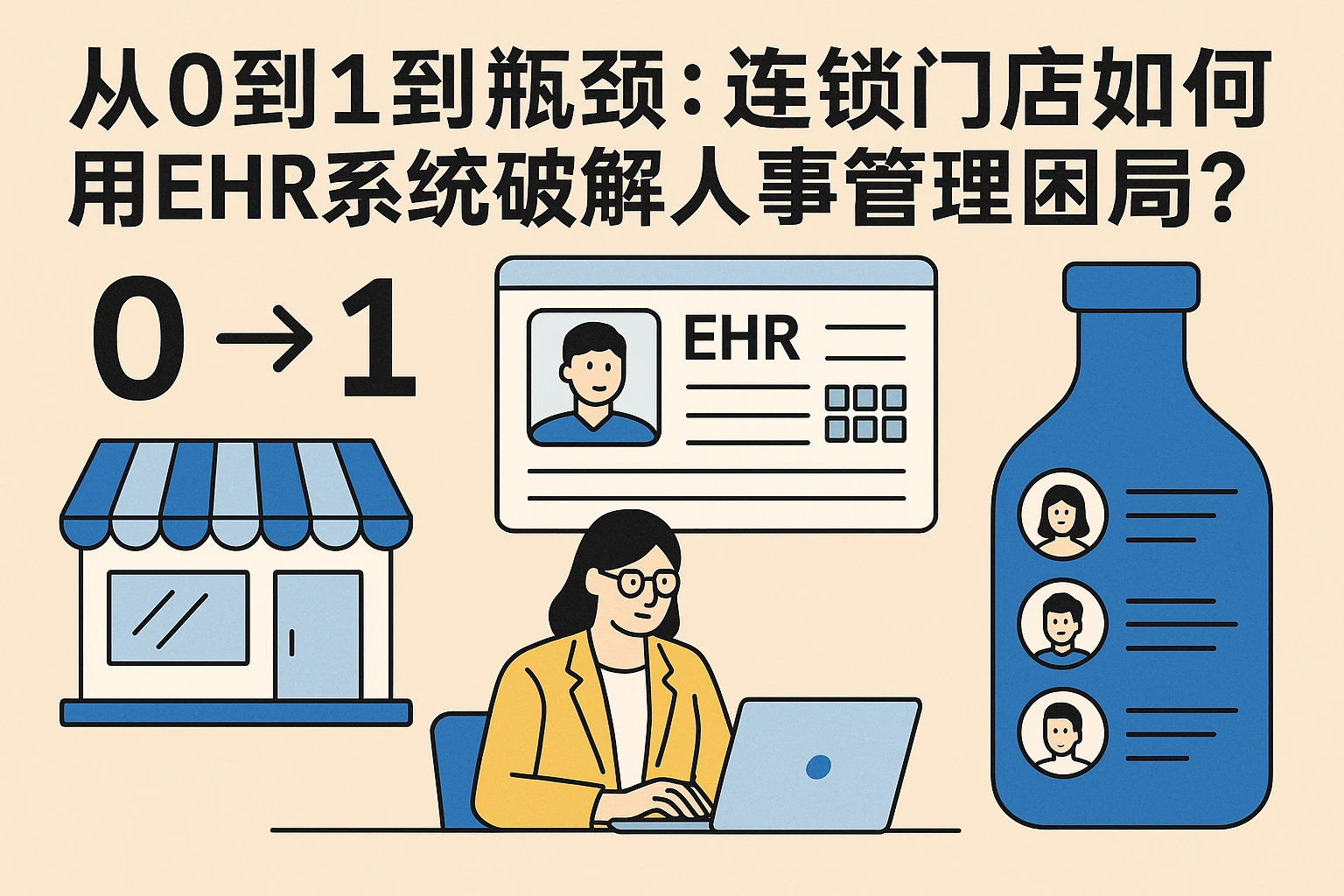 从0到1到瓶颈：连锁门店如何用EHR系统破解人事管理困局？
