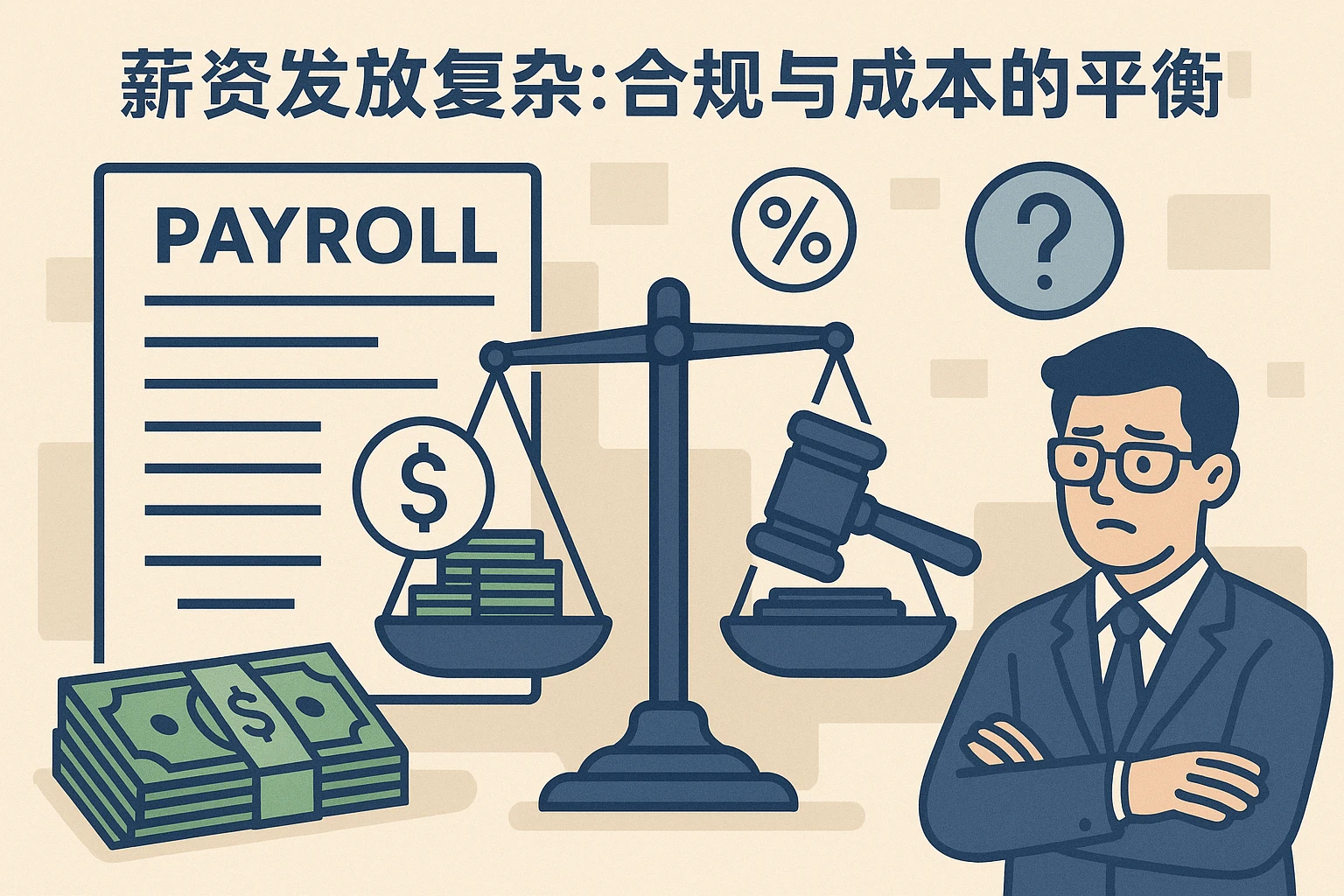 2. 薪资发放复杂：合规与成本的平衡难题