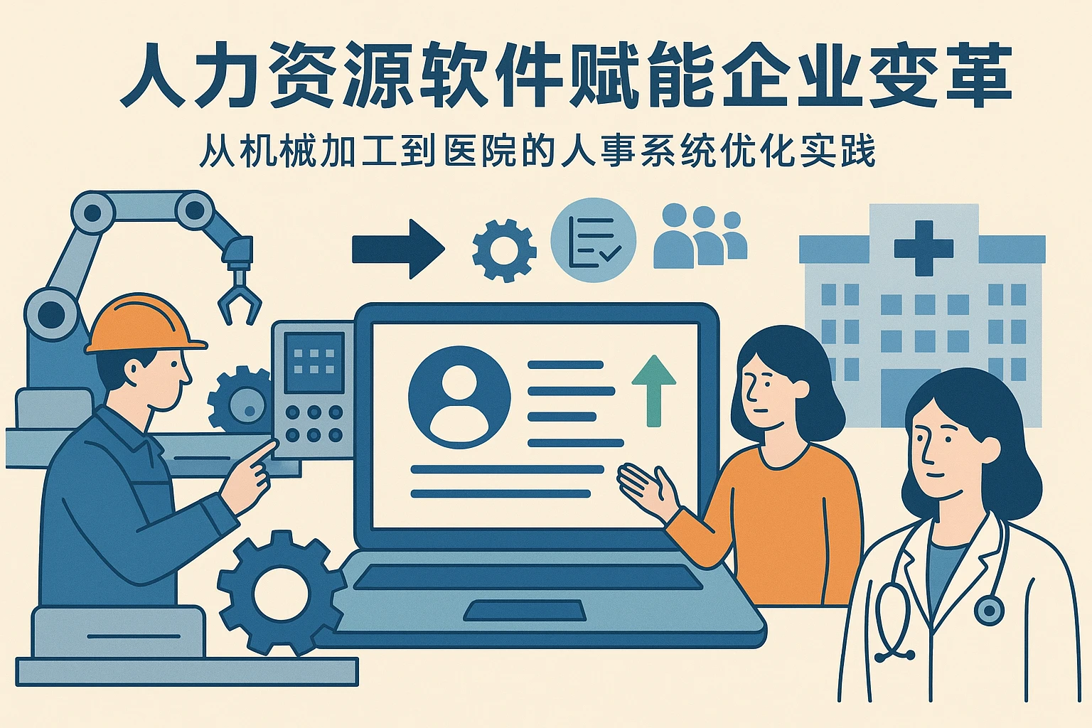 人力资源软件赋能企业变革：从机械加工到医院的人事系统优化实践