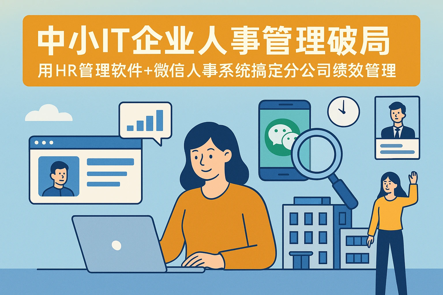 中小IT企业人事管理破局：用HR管理软件+微信人事系统搞定分公司绩效管理