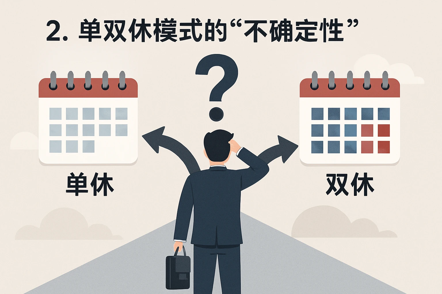 2. 单双休模式的“不确定性”