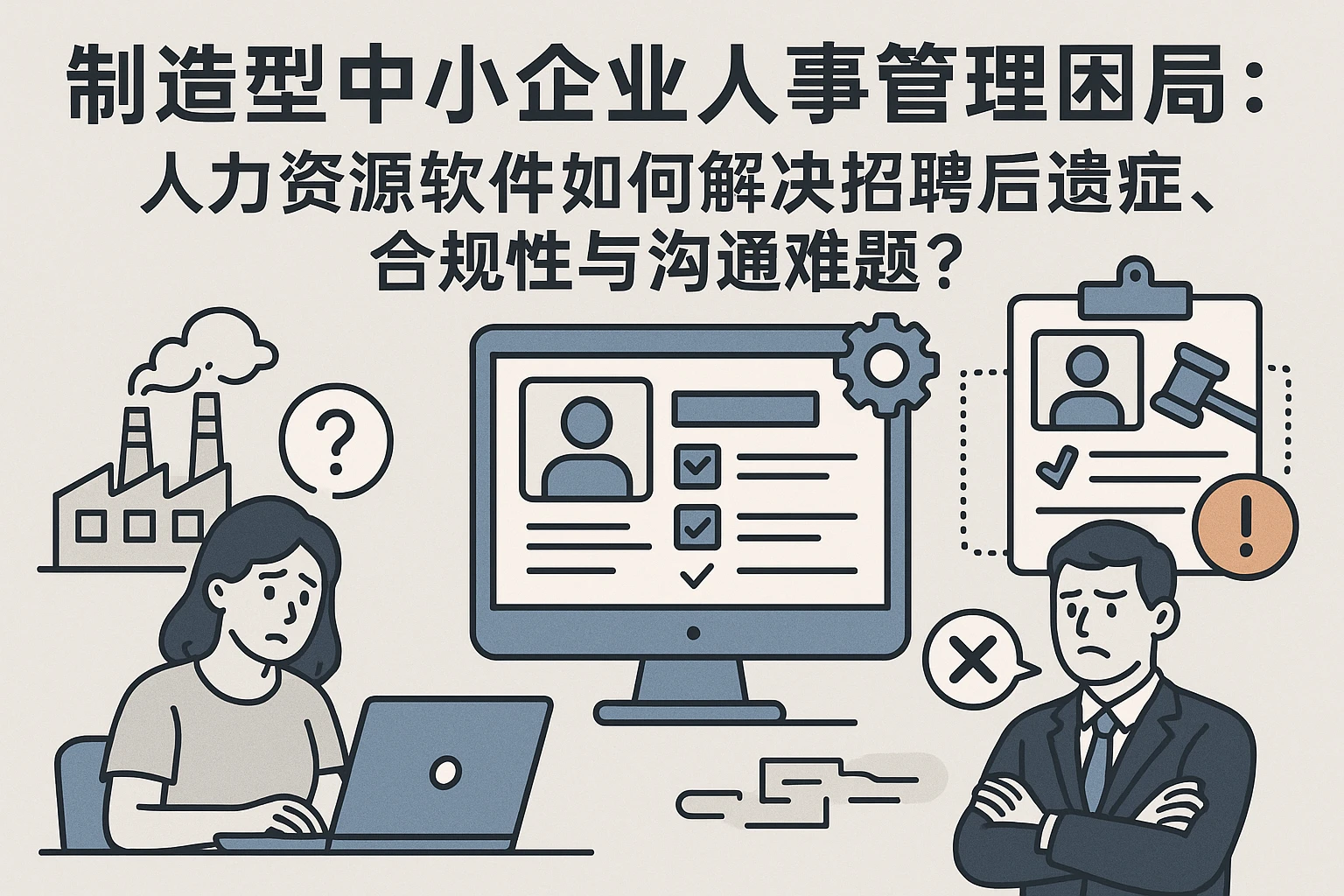 制造型中小企业人事管理困局：人力资源软件如何解决招聘后遗症、合规性与沟通难题？