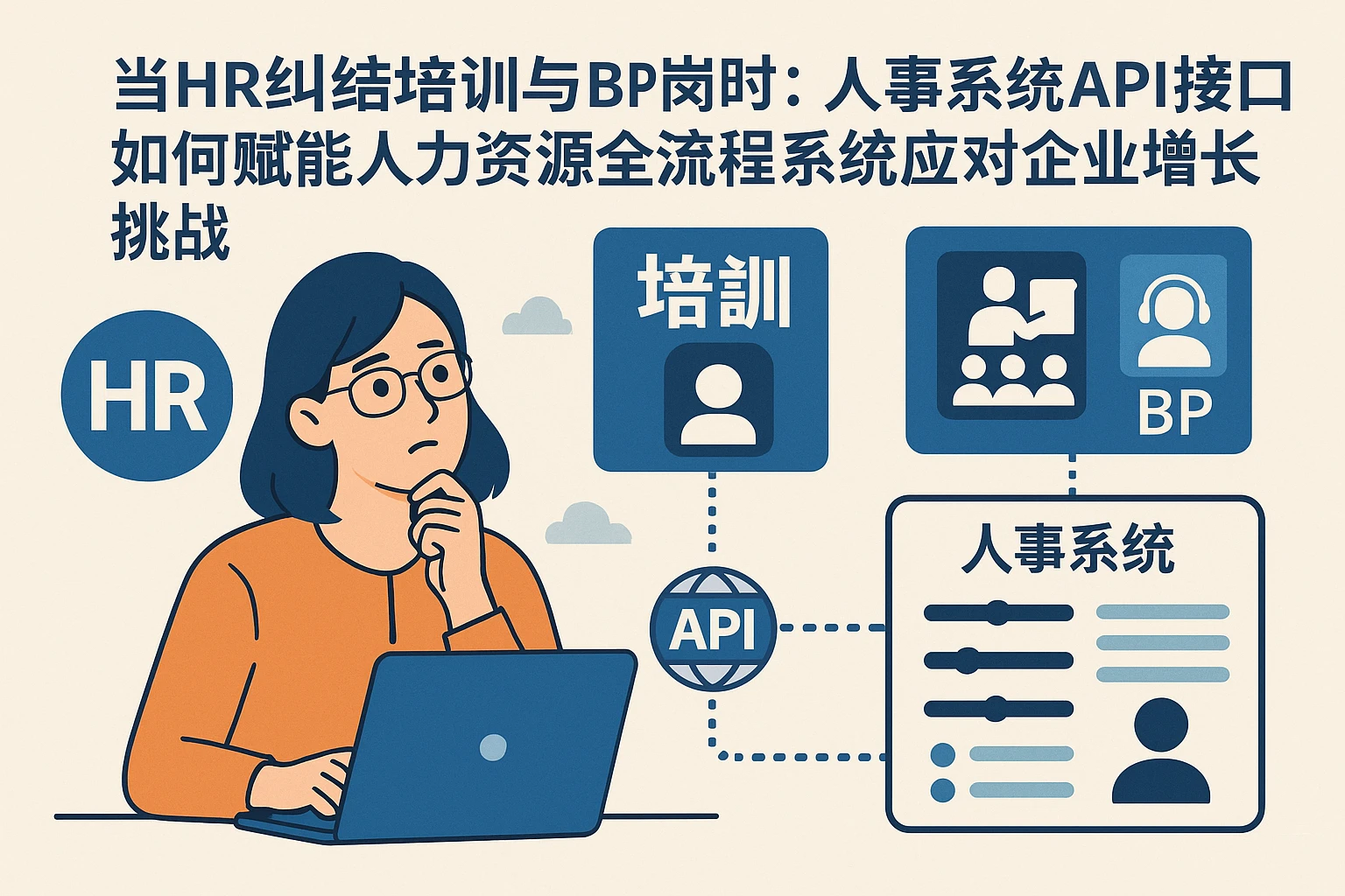 当HR纠结培训与BP岗时：人事系统API接口如何赋能人力资源全流程系统应对企业增长挑战