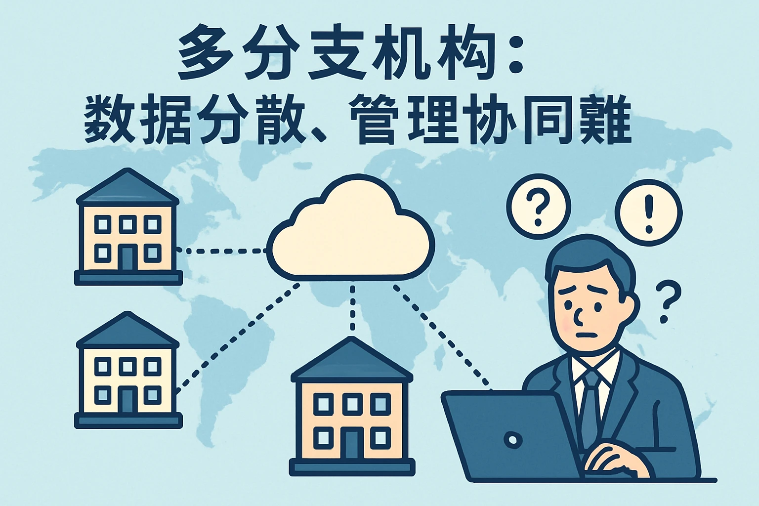 2. 多分支机构：数据分散，管理协同难