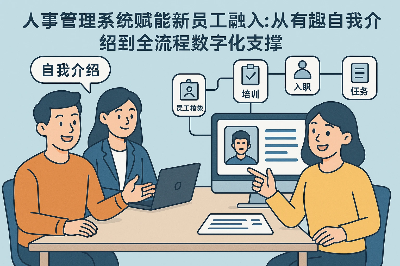 人事管理系统赋能新员工融入：从有趣自我介绍到全流程数字化支撑