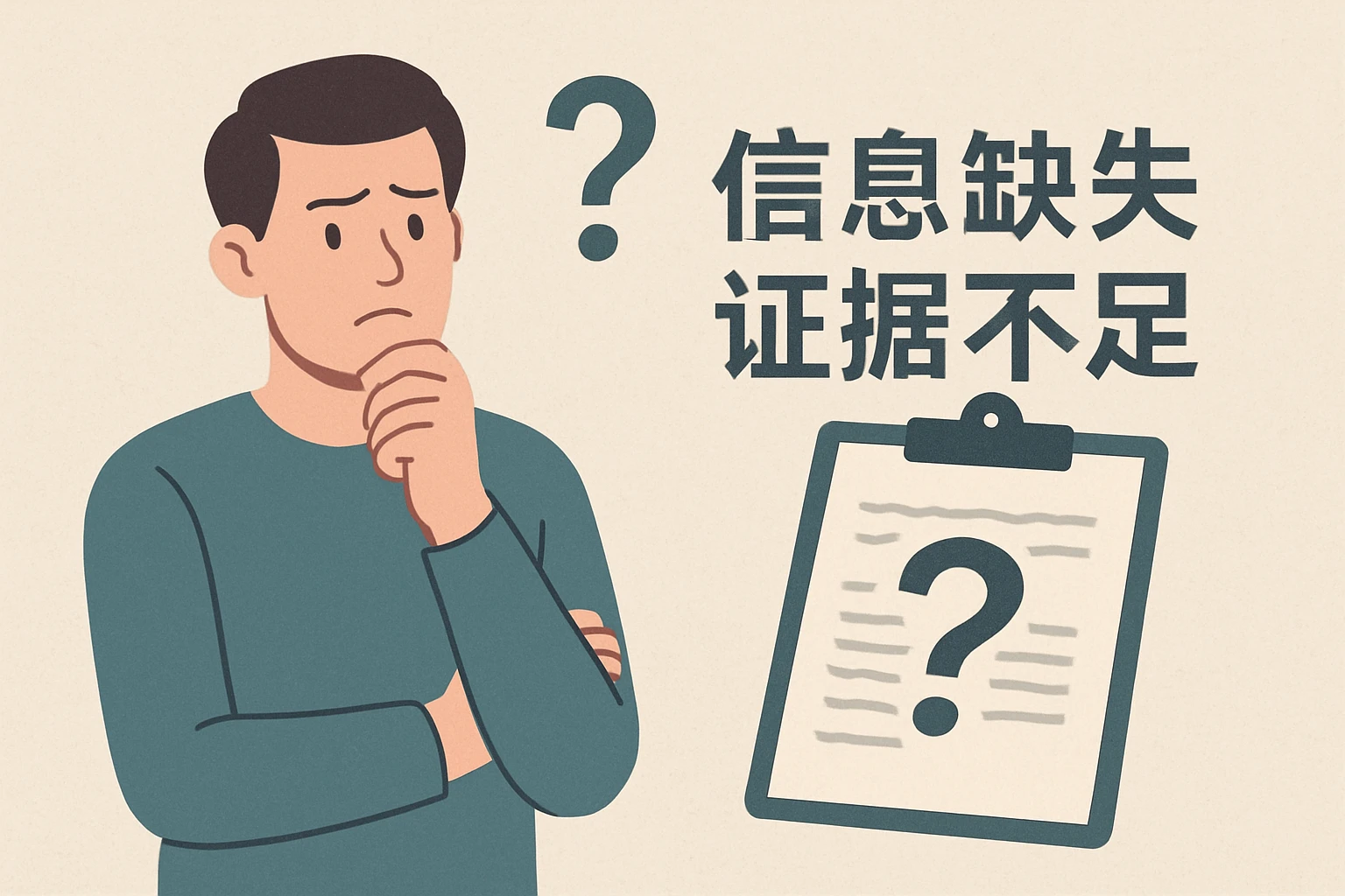 2. 信息缺失，证据不足