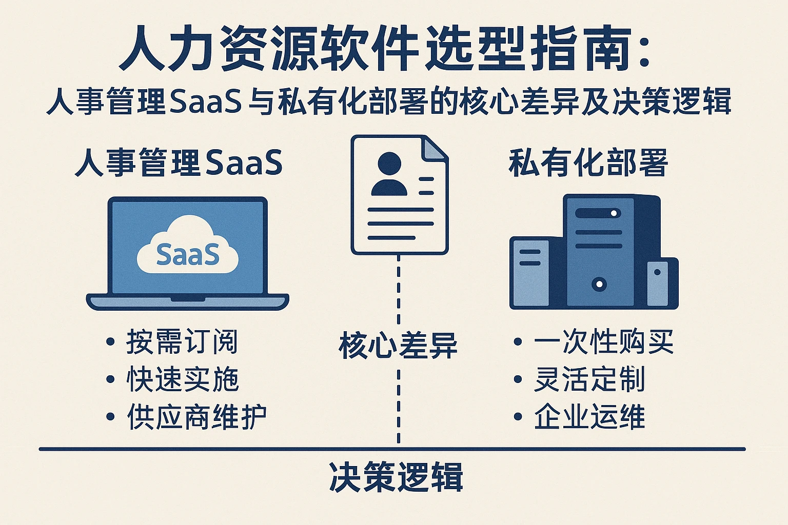 人力资源软件选型指南：人事管理SaaS与私有化部署的核心差异及决策逻辑