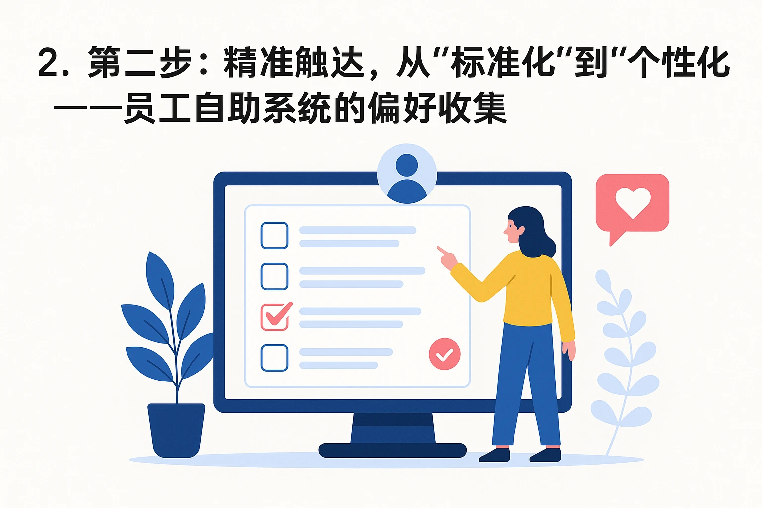 2. 第二步：精准触达，从“标准化”到“个性化”——员工自助系统的偏好收集