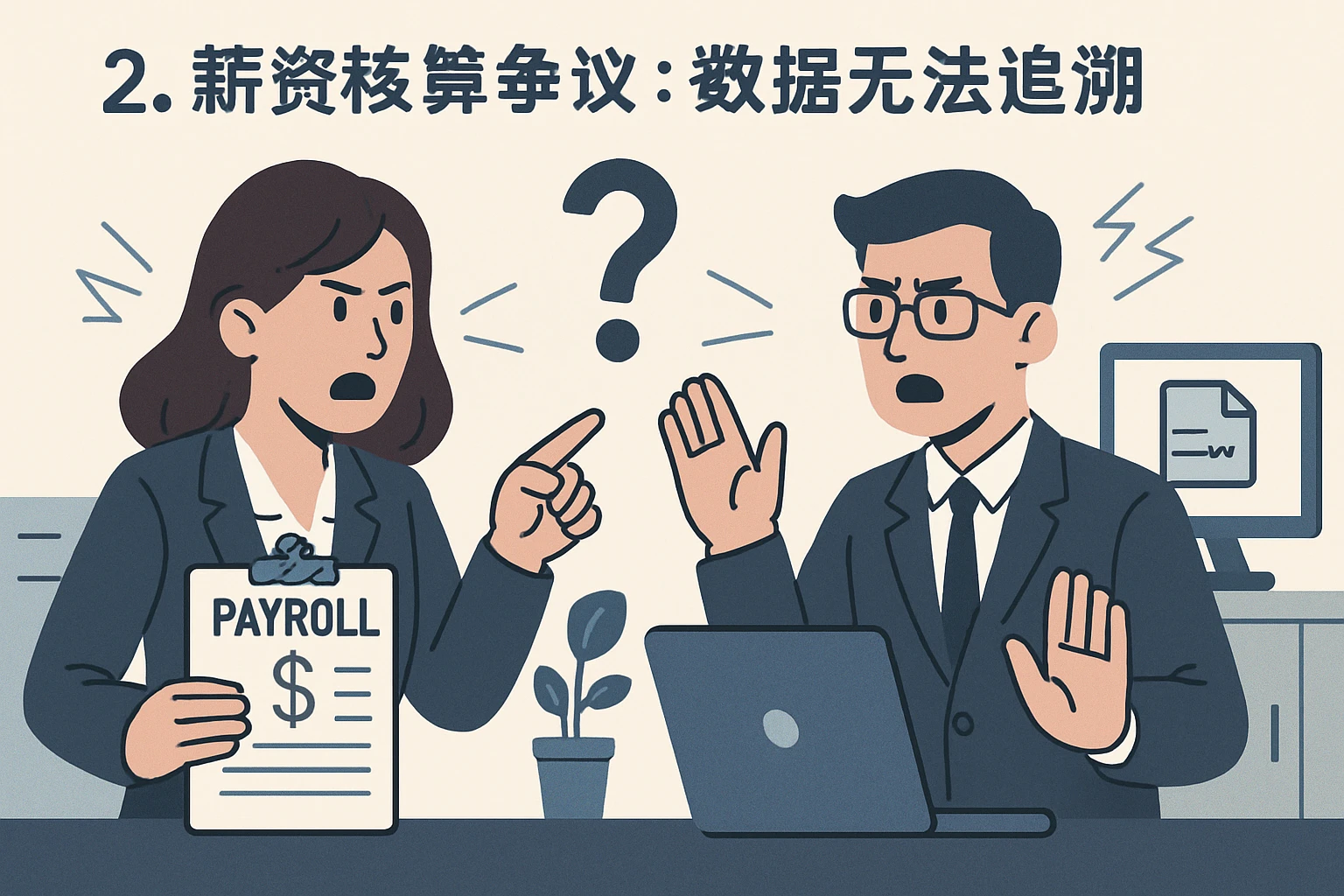 2. 薪资核算争议：数据无法追溯