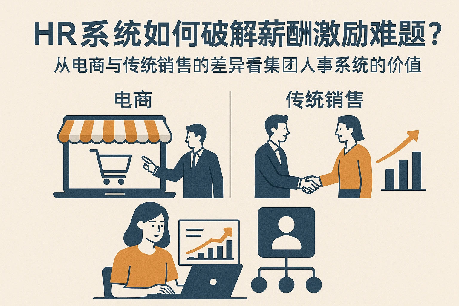 HR系统如何破解薪酬激励难题？从电商与传统销售的差异看集团人事系统的价值