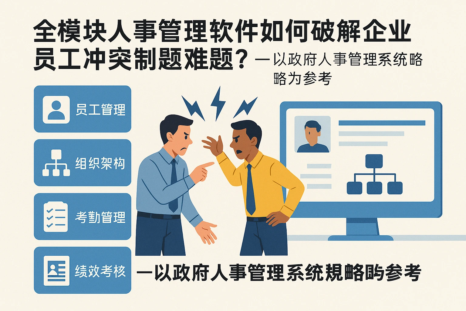 全模块人事管理软件如何破解企业员工冲突处理难题？——以政府人事管理系统逻辑为参考