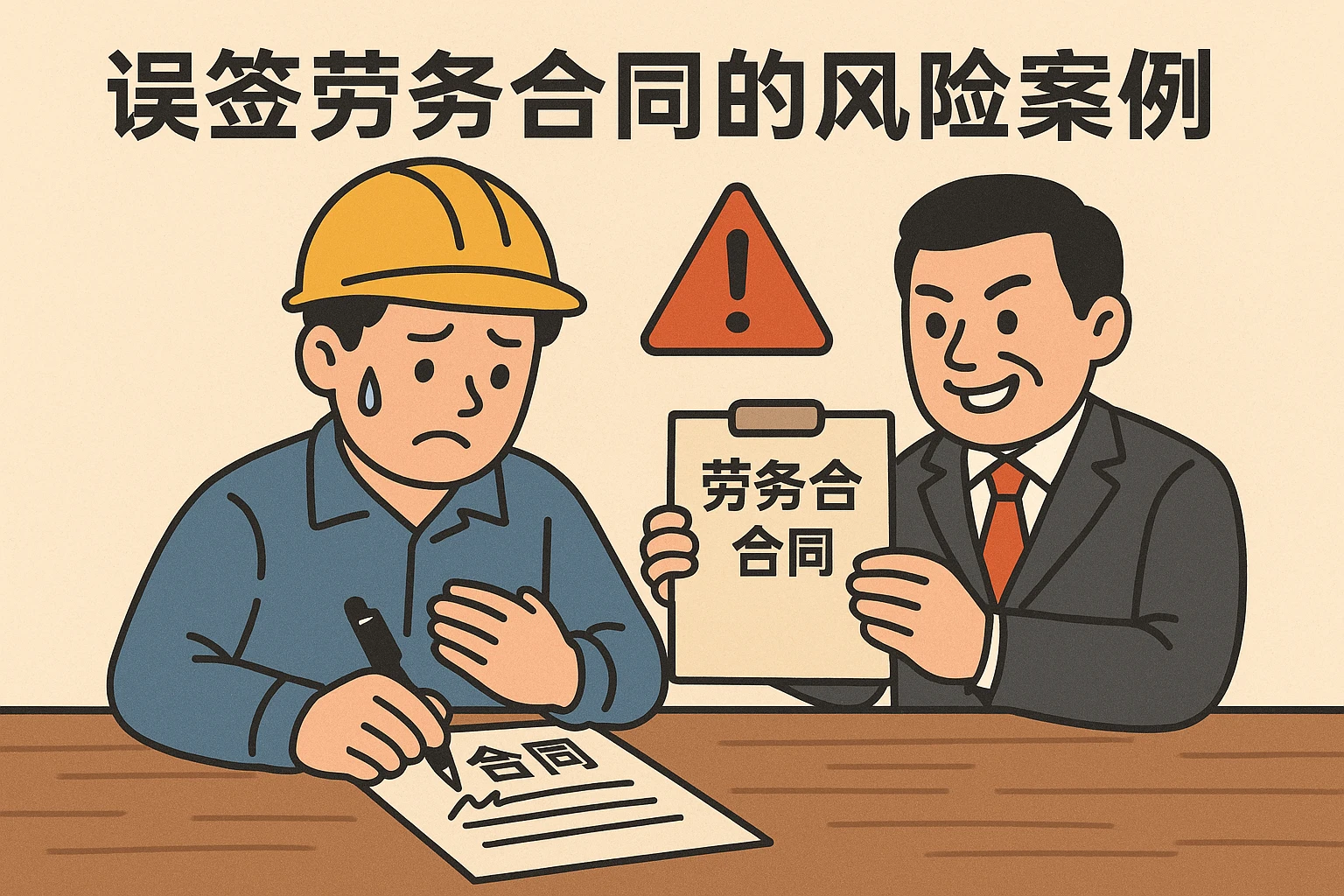 2. 误签劳务合同的风险案例