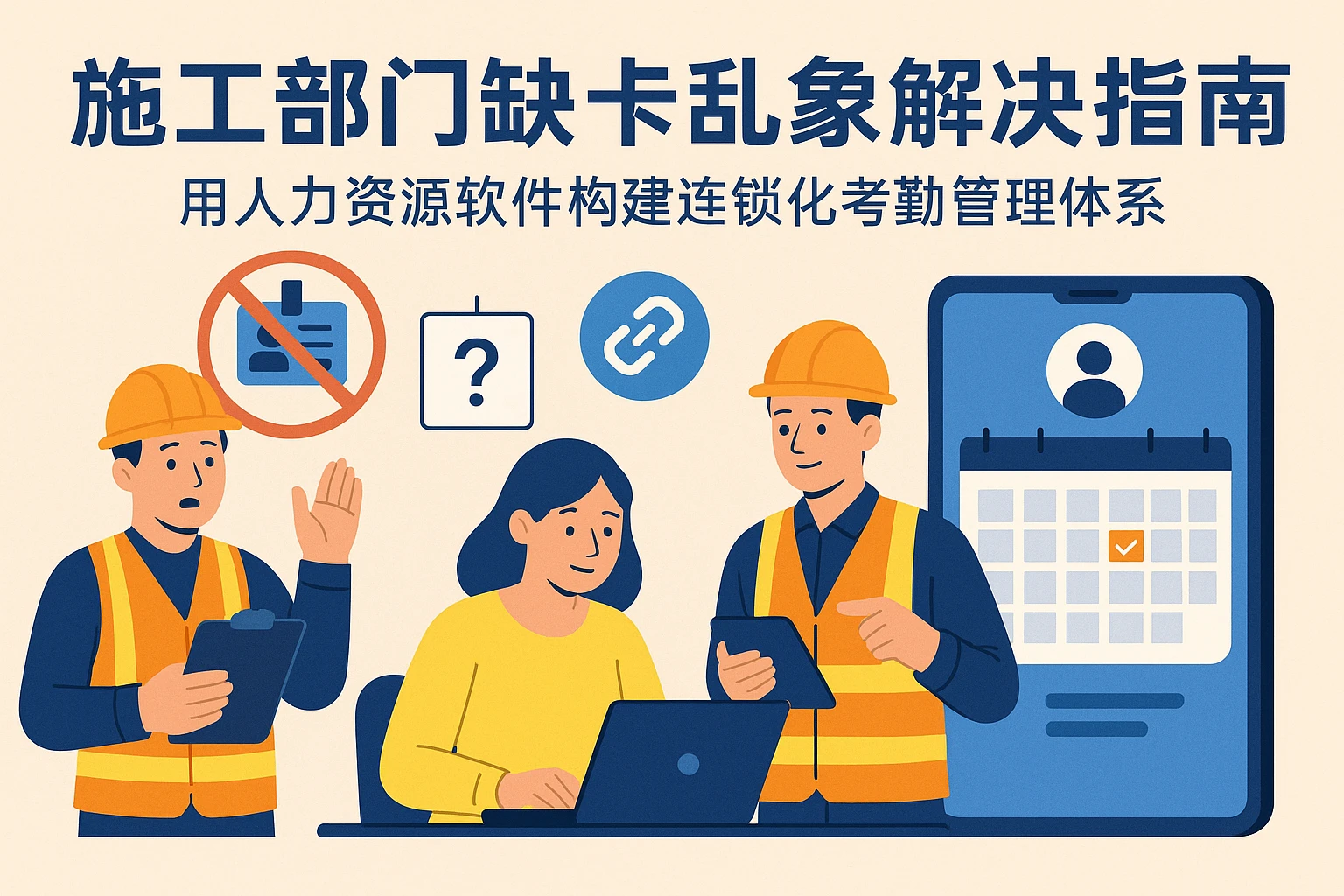 施工部门缺卡乱象解决指南：用人力资源软件构建连锁化考勤管理体系