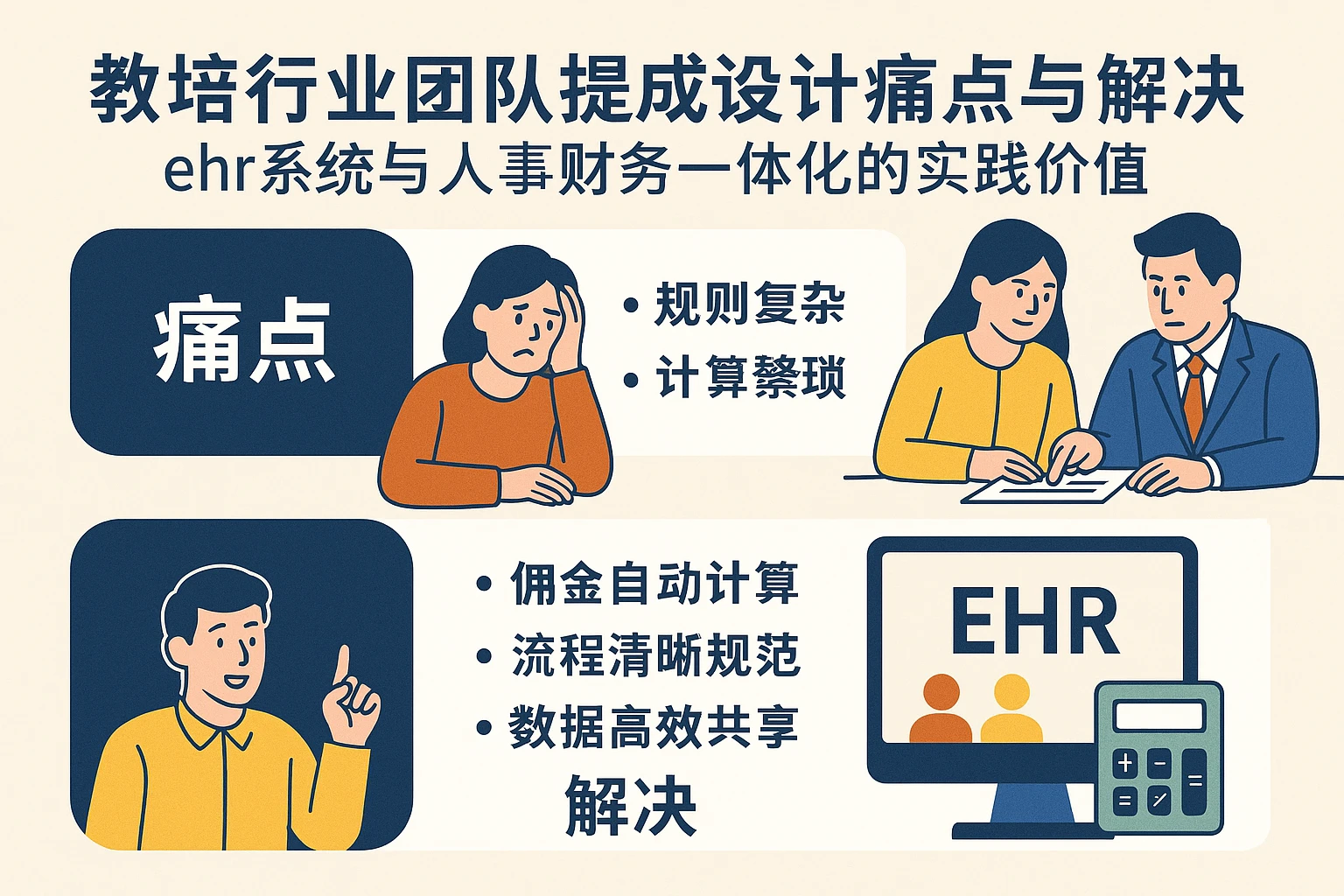 教培行业团队提成设计痛点与解决：ehr系统与人事财务一体化的实践价值