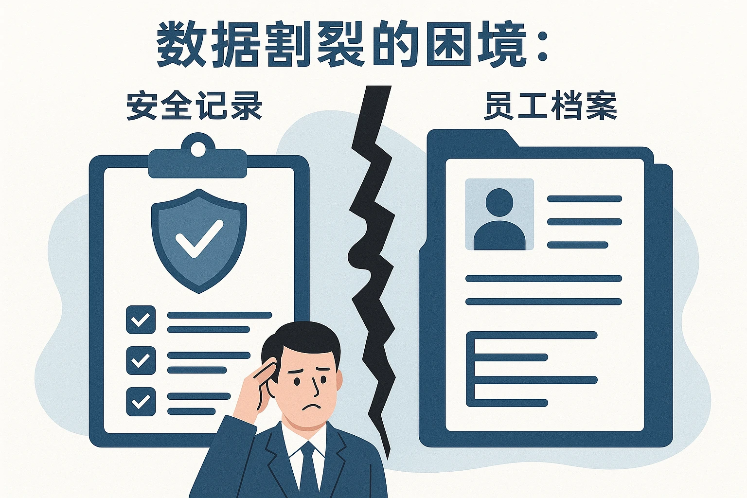 1.2 数据割裂的困境：安全记录与员工档案“两张皮”