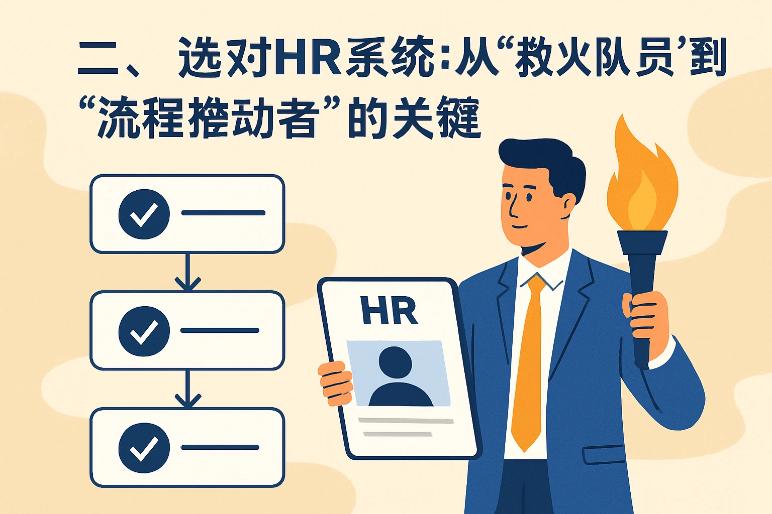 二、选对HR系统：从“救火队员”到“流程推动者”的关键