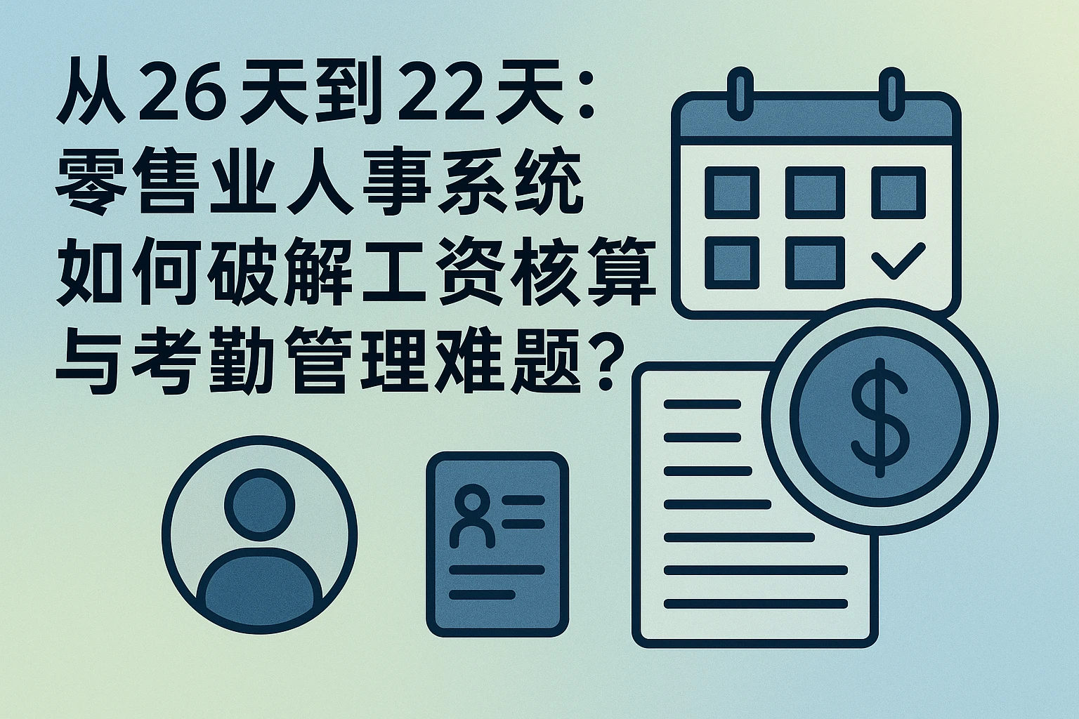 从26天到22天:零售业人事系统如何破解工资核算与考勤管理难题?