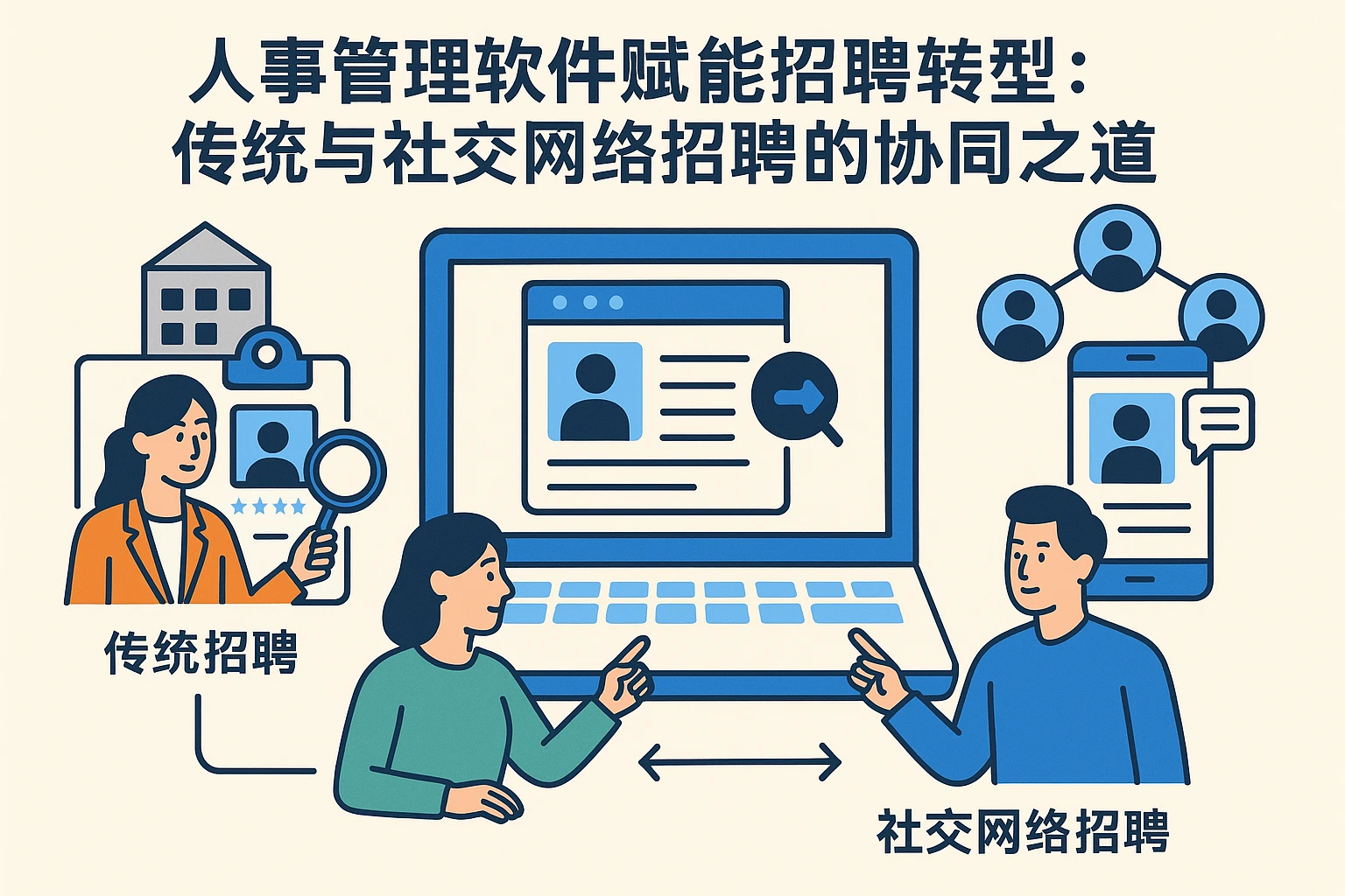 人事管理软件赋能招聘转型：传统与社交网络招聘的协同之道