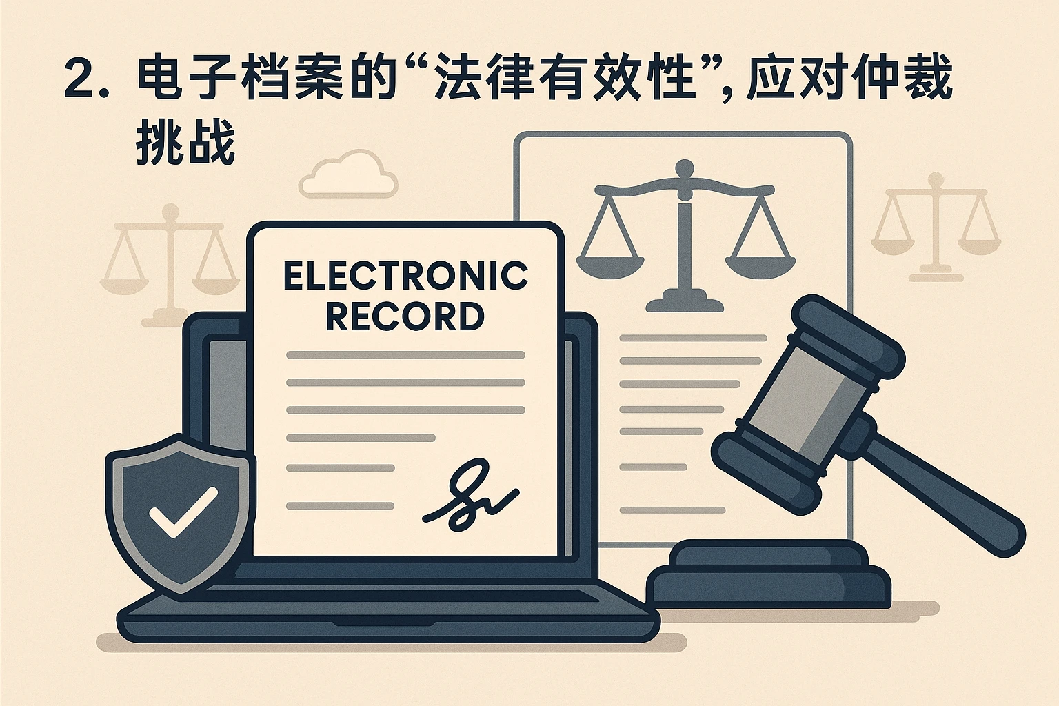 2. 电子档案的“法律有效性”，应对仲裁挑战