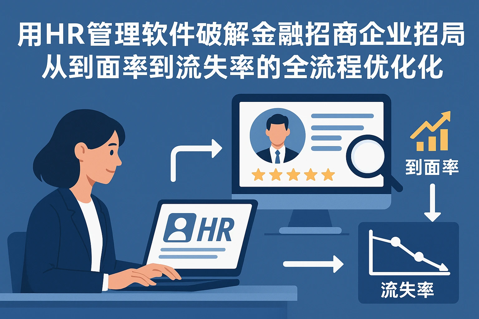 用HR管理软件破解金融招商企业招聘困局：从到面率到流失率的全流程优化