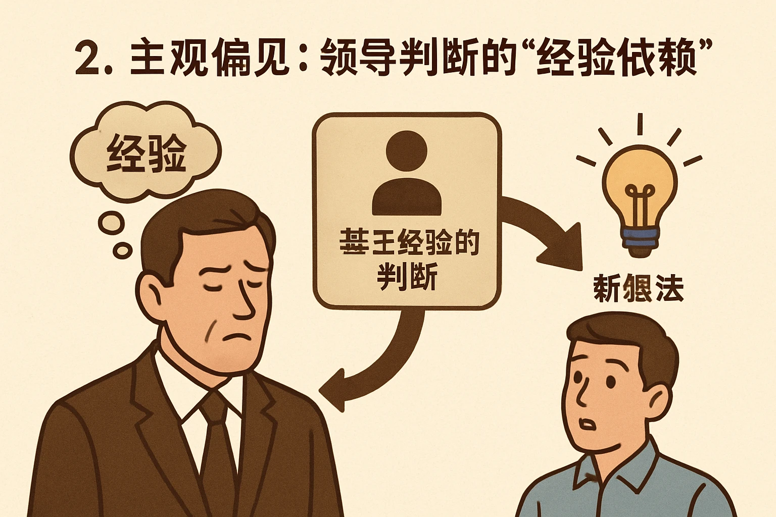 2. 主观偏见：领导判断的“经验依赖”