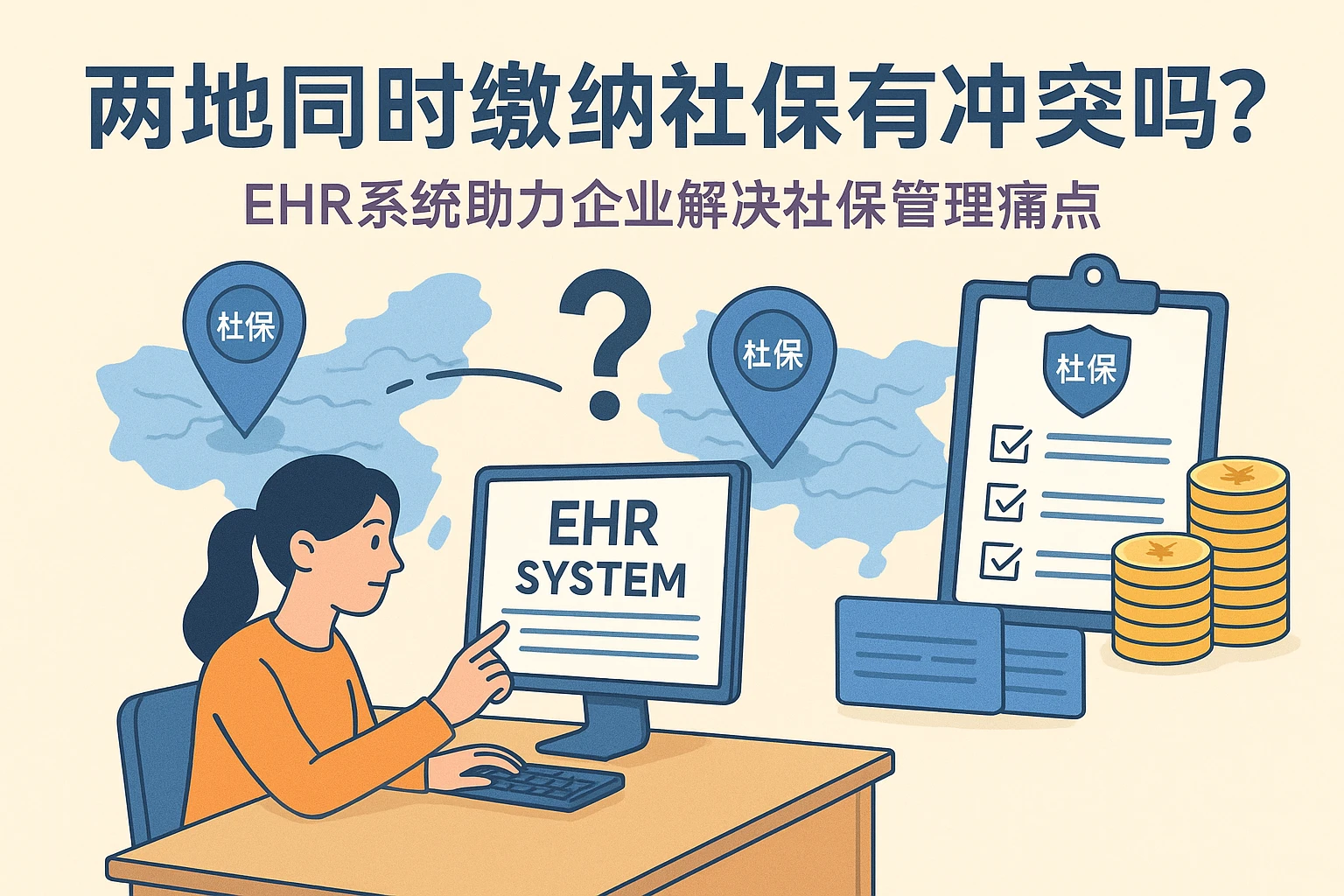两地同时缴纳社保有冲突吗？ehr系统助力企业解决社保管理痛点