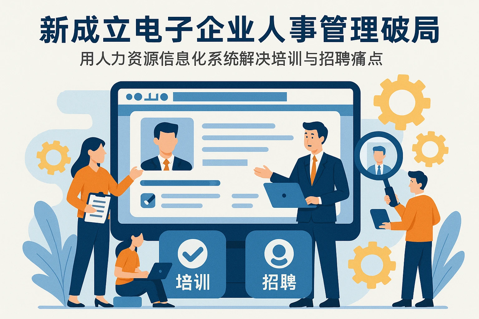 新成立电子企业人事管理破局：用人力资源信息化系统解决培训与招聘痛点