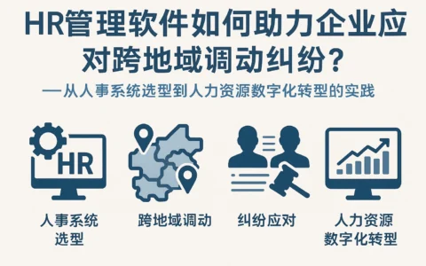 HR管理软件如何助力企业应对跨地域调动纠纷？——从人事系统选型到人力资源数字化转型的实践