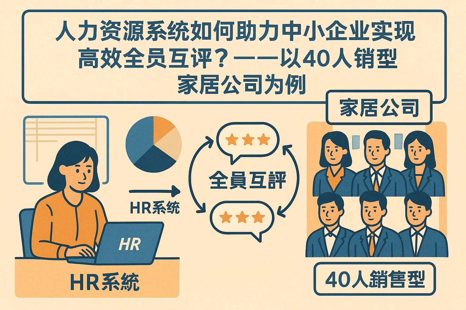 人力资源系统如何助力中小企业实现高效全员互评？——以40人销售型家居公司为例