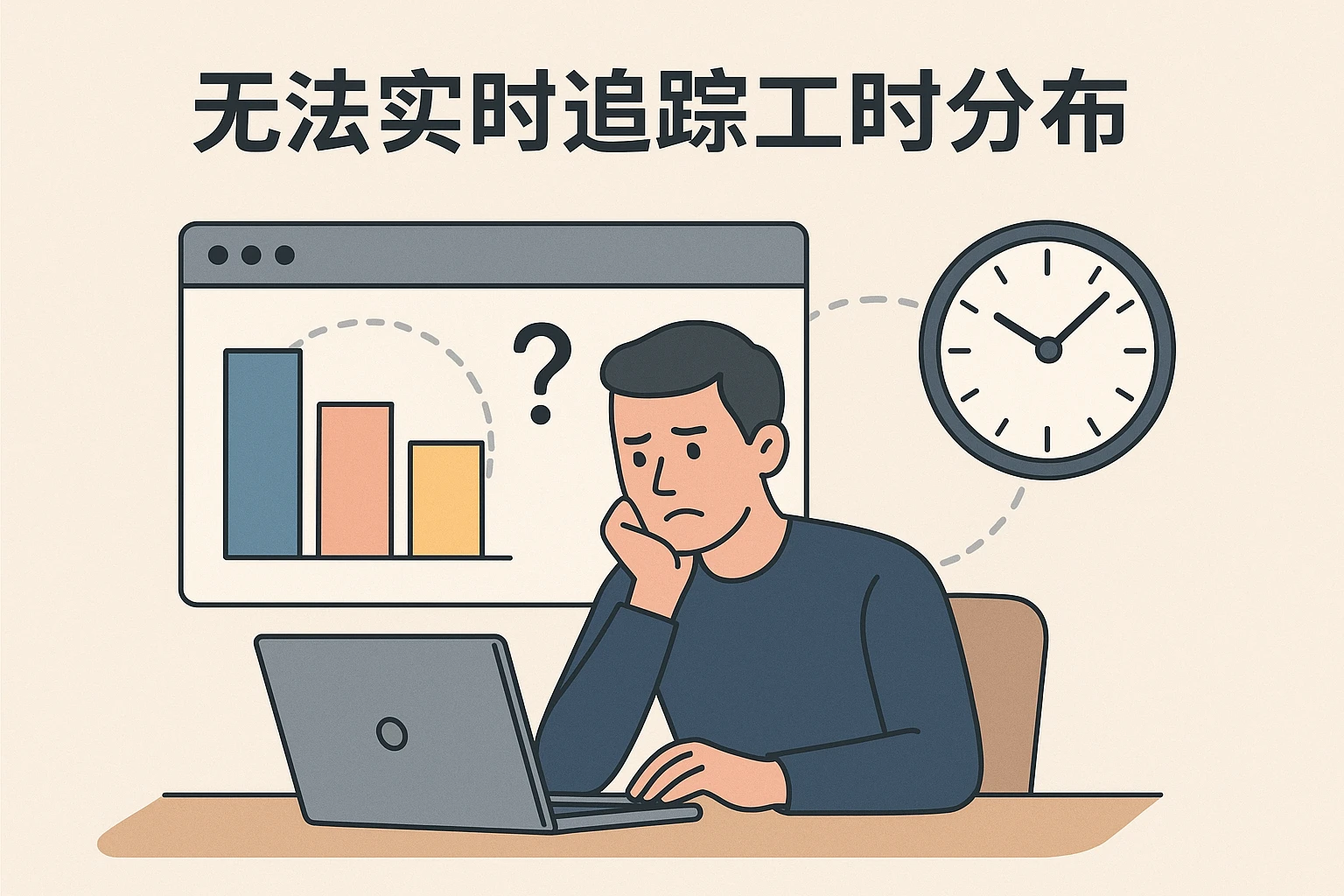 2. 无法实时追踪工时分布