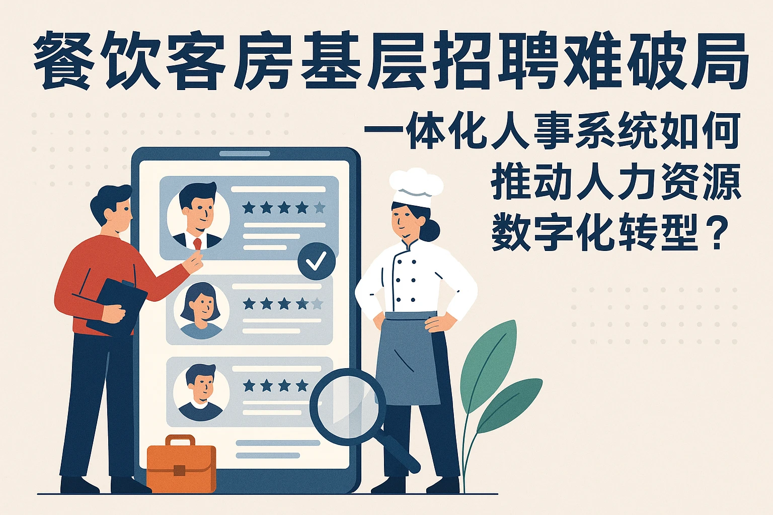 餐饮客房基层招聘难破局：一体化人事系统如何推动人力资源数字化转型？