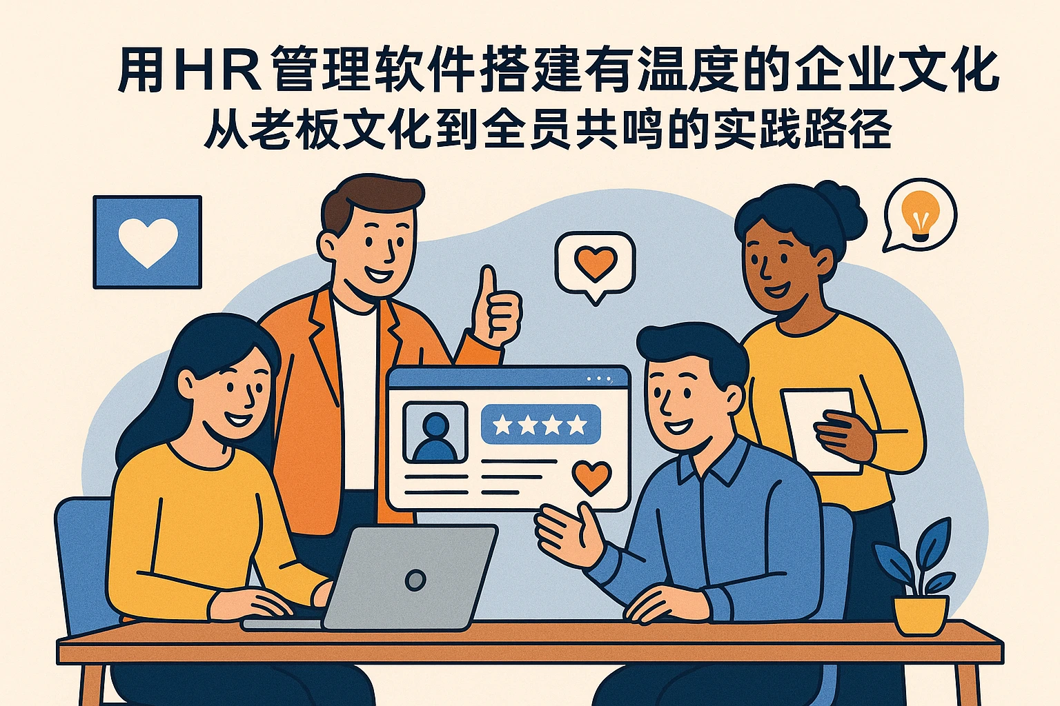 用HR管理软件搭建有温度的企业文化：从老板文化到全员共鸣的实践路径