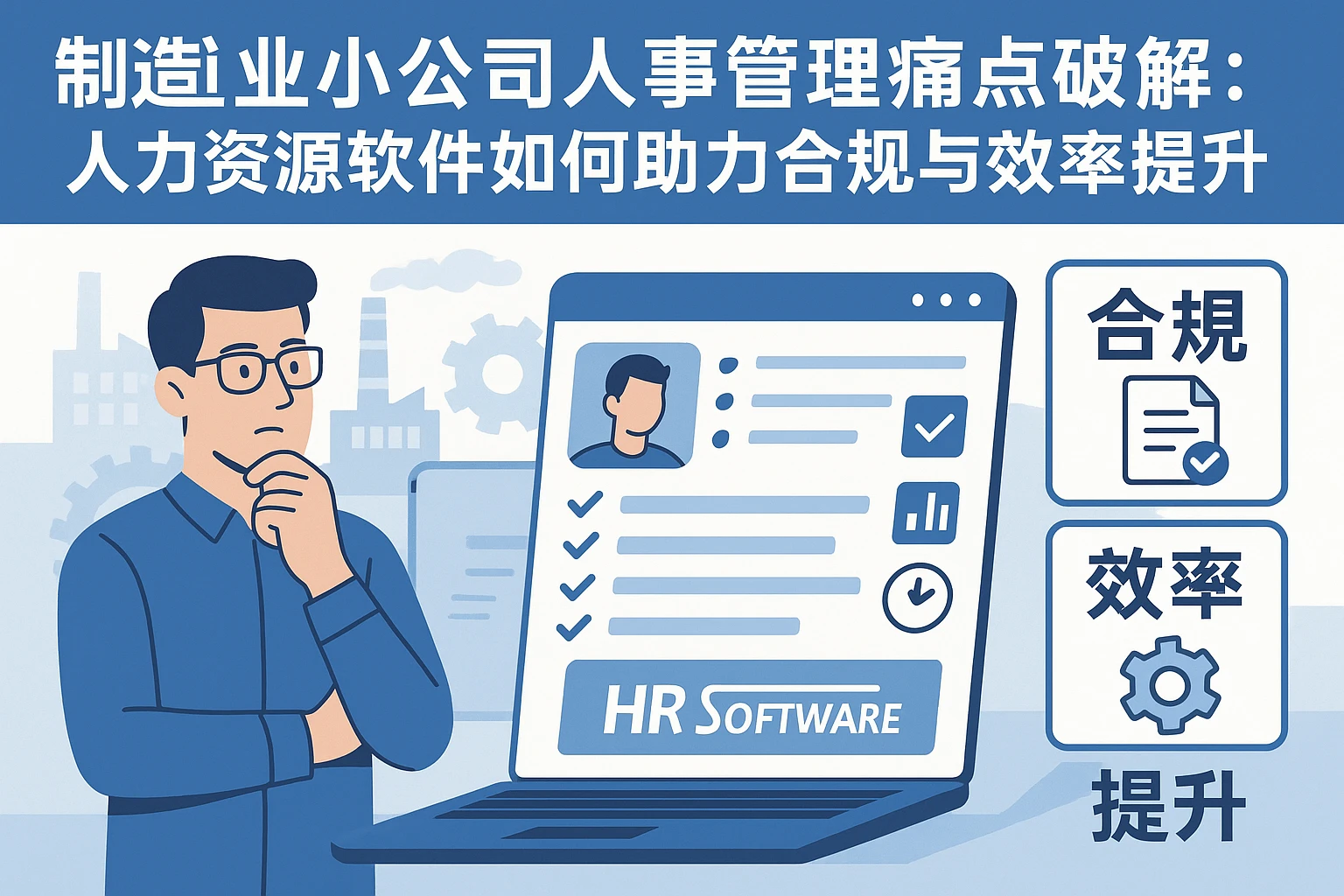 制造业小公司人事管理痛点破解：人力资源软件如何助力合规与效率提升
