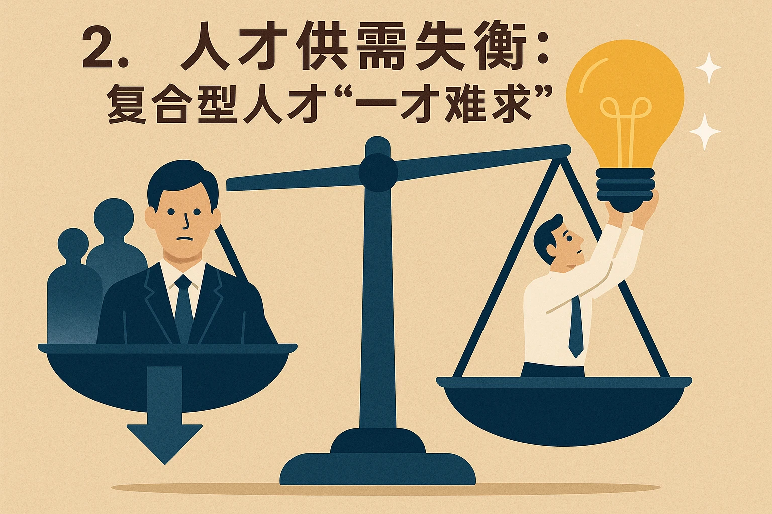 2. 人才供需失衡：复合型人才“一才难求”