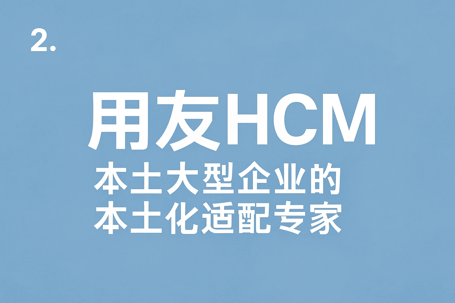 2. 用友HCM：本土大型企业的本土化适配专家