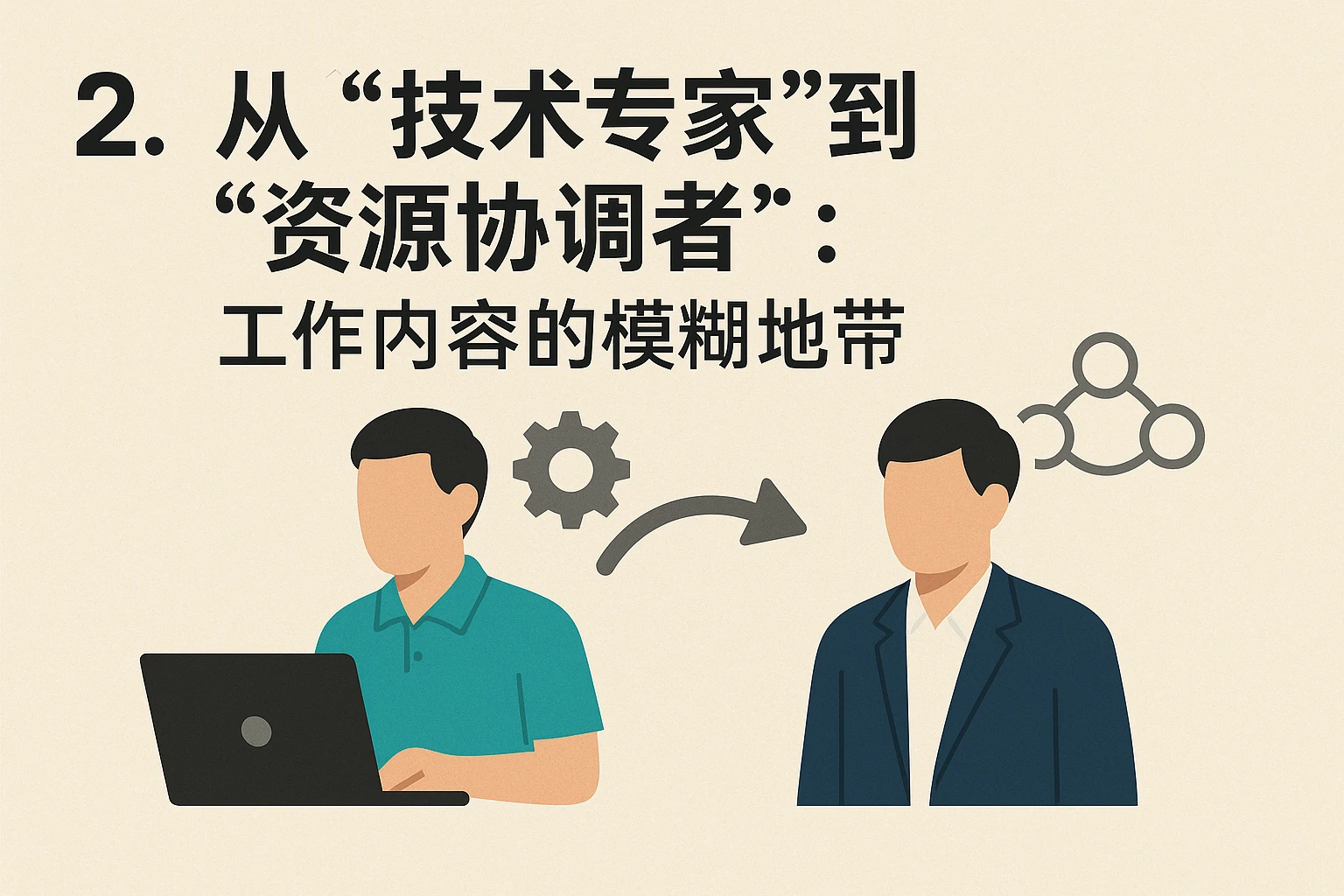 2. 从“技术专家”到“资源协调者”：工作内容的模糊地带