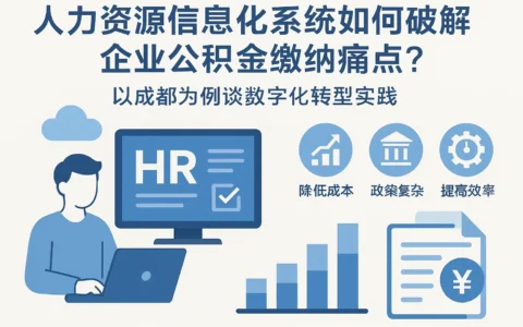人力资源信息化系统如何破解企业公积金缴纳痛点？以成都为例谈数字化转型实践