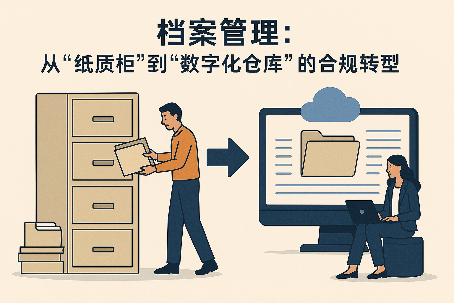2. 档案管理：从“纸质柜”到“数字化仓库”的合规转型