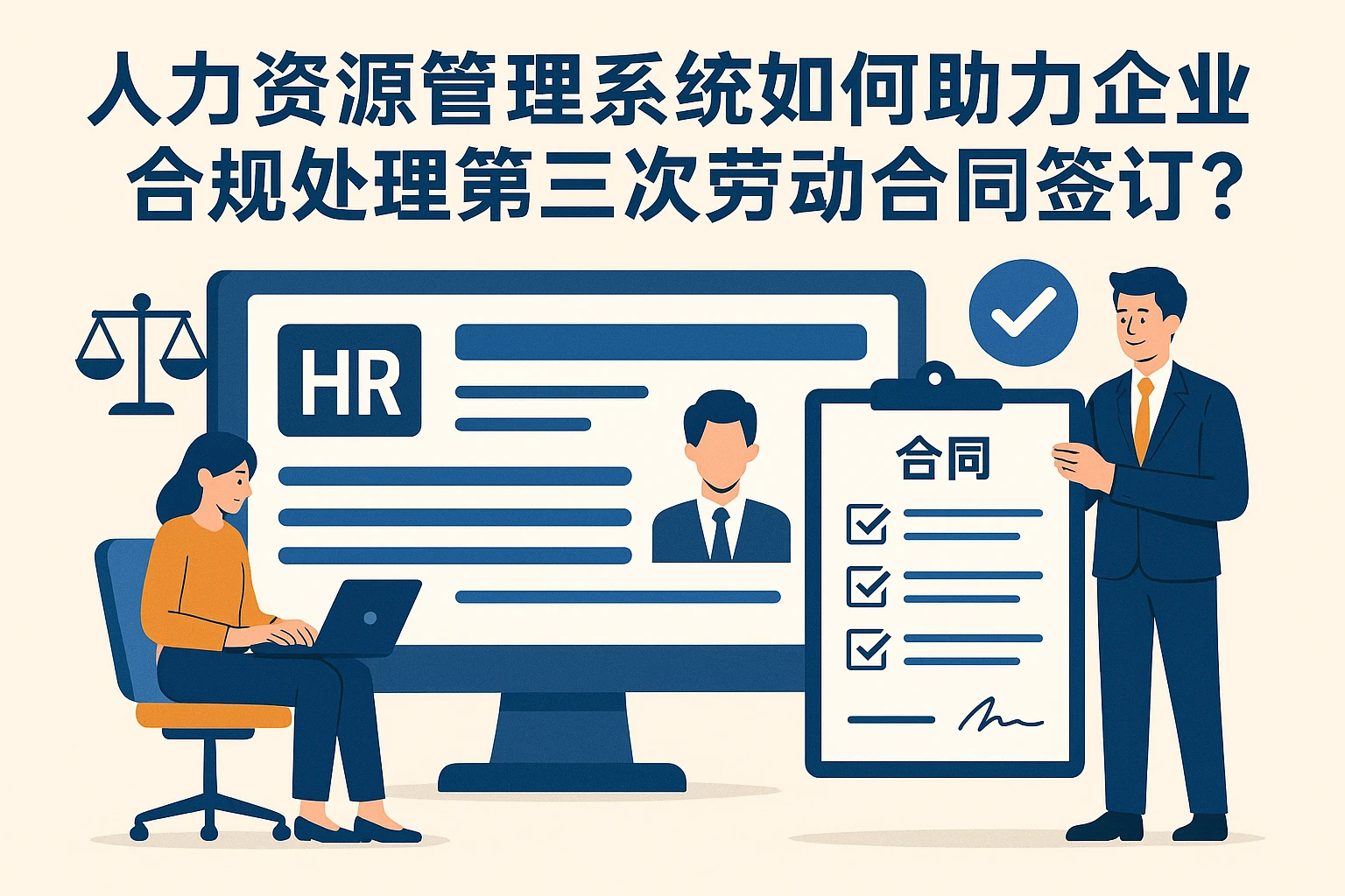 人力资源管理系统如何助力企业合规处理第三次劳动合同签订？