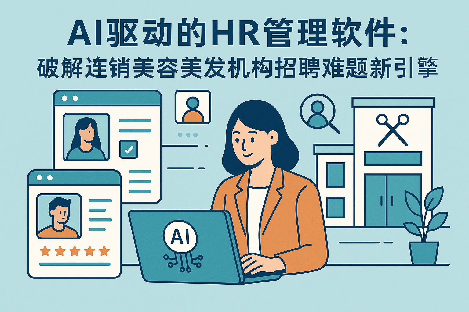 AI驱动的HR管理软件：破解连锁美容美发机构招聘难题的新引擎