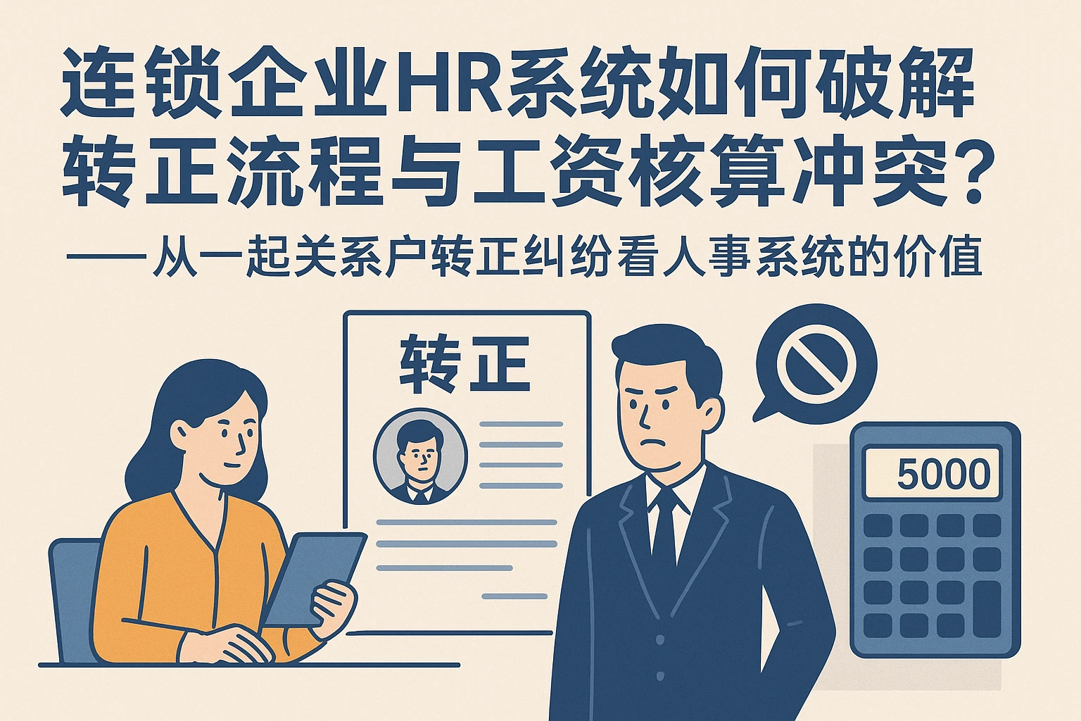 连锁企业HR系统如何破解转正流程与工资核算冲突？——从一起关系户转正纠纷看人事系统的价值