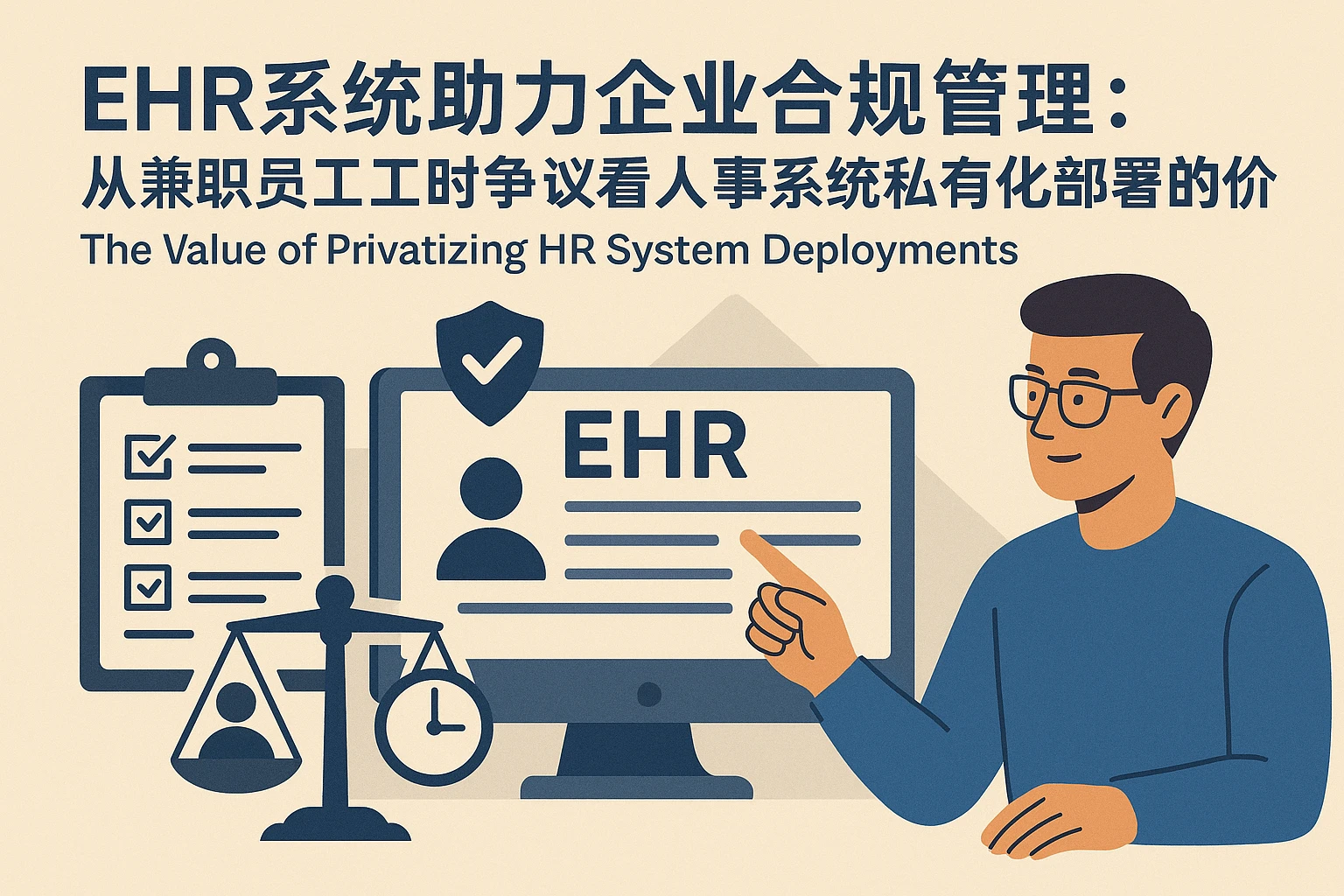 EHR系统助力企业合规管理：从兼职员工工时争议看人事系统私有化部署的价值