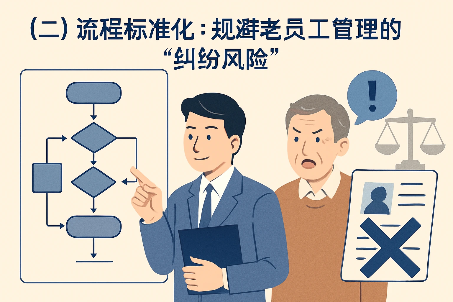 （二）流程标准化：规避老员工管理的“纠纷风险”