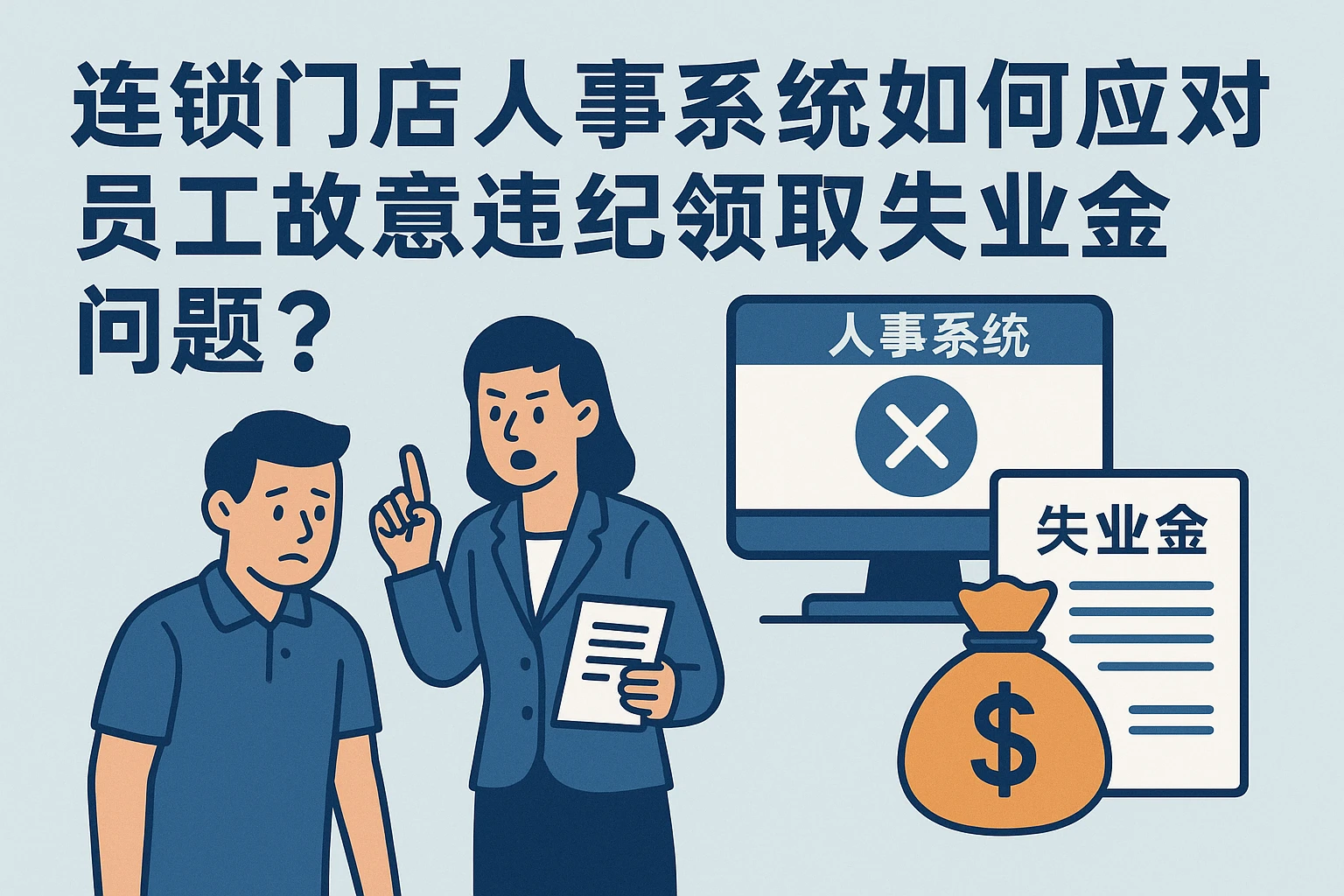 连锁门店人事系统如何应对员工故意违纪领取失业金问题？