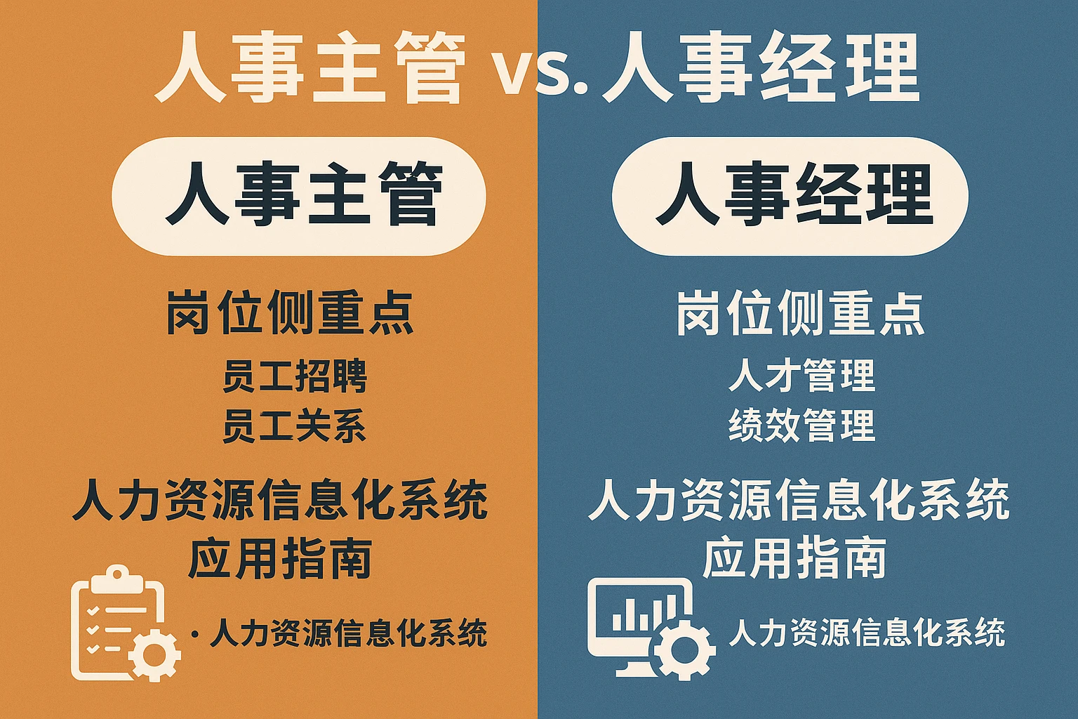 人事主管vs人事经理：岗位侧重点与人力资源信息化系统应用指南
