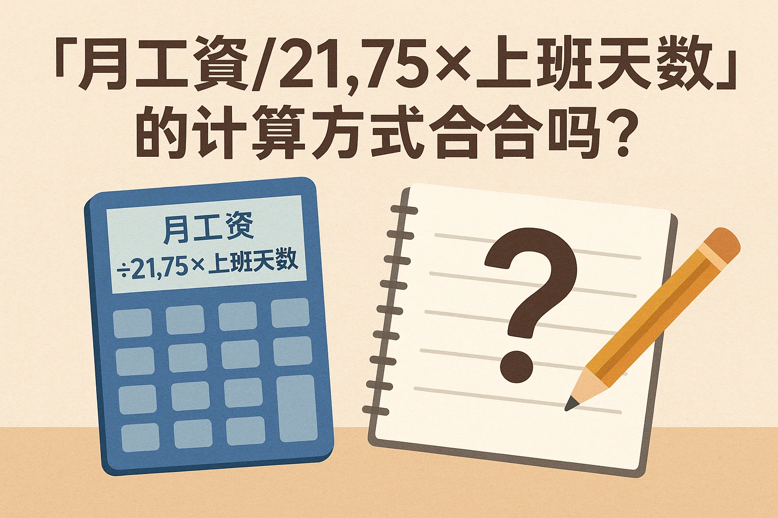 2. “月工资/21.75×上班天数”的计算方式合法吗？