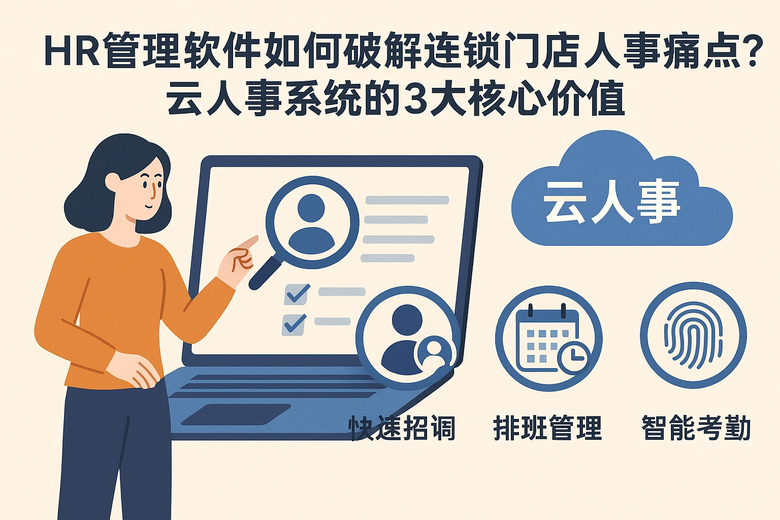 HR管理软件如何破解连锁门店人事痛点？云人事系统的3大核心价值