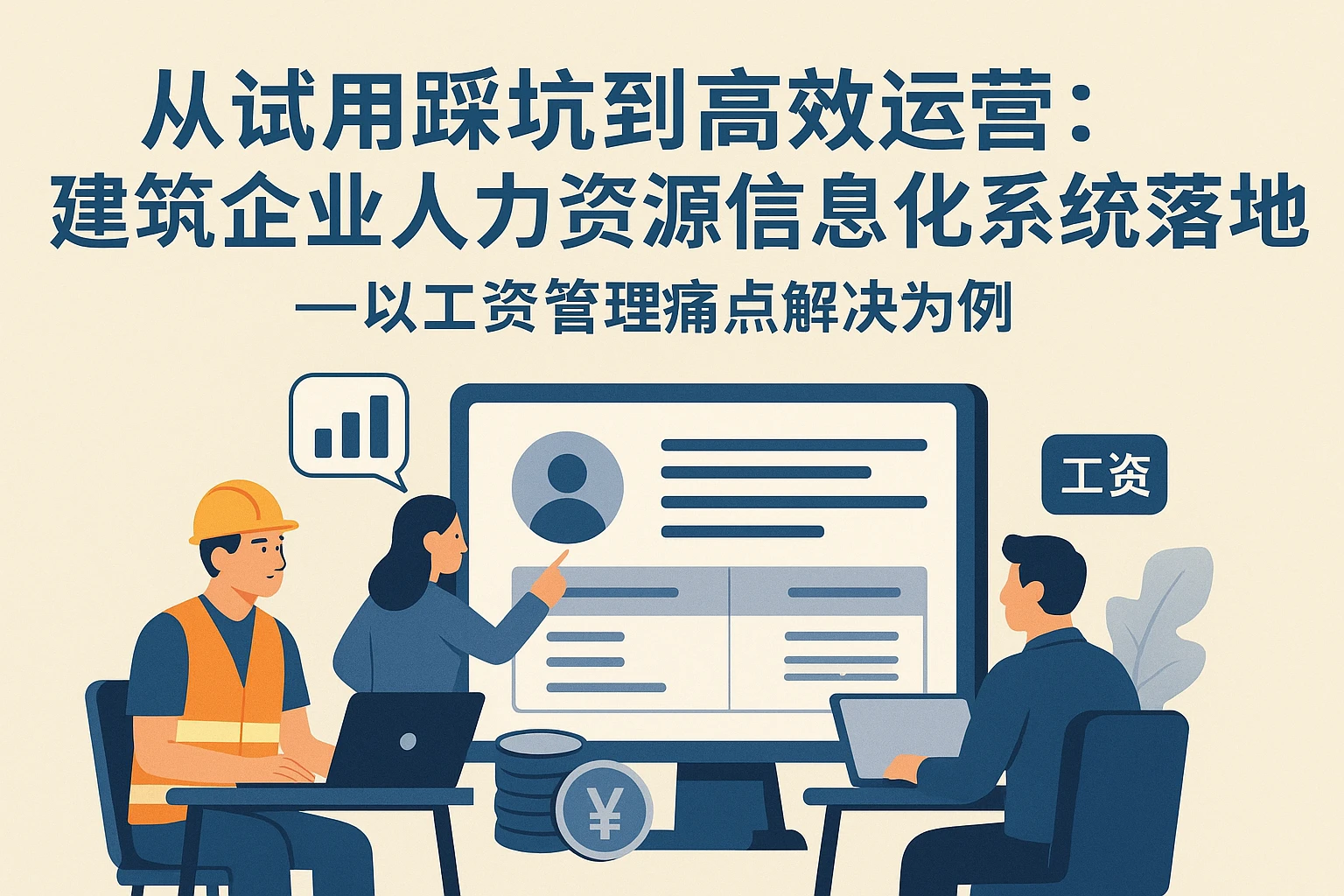 从试用踩坑到高效运营：建筑企业人力资源信息化系统落地实战——以工资管理痛点解决为例