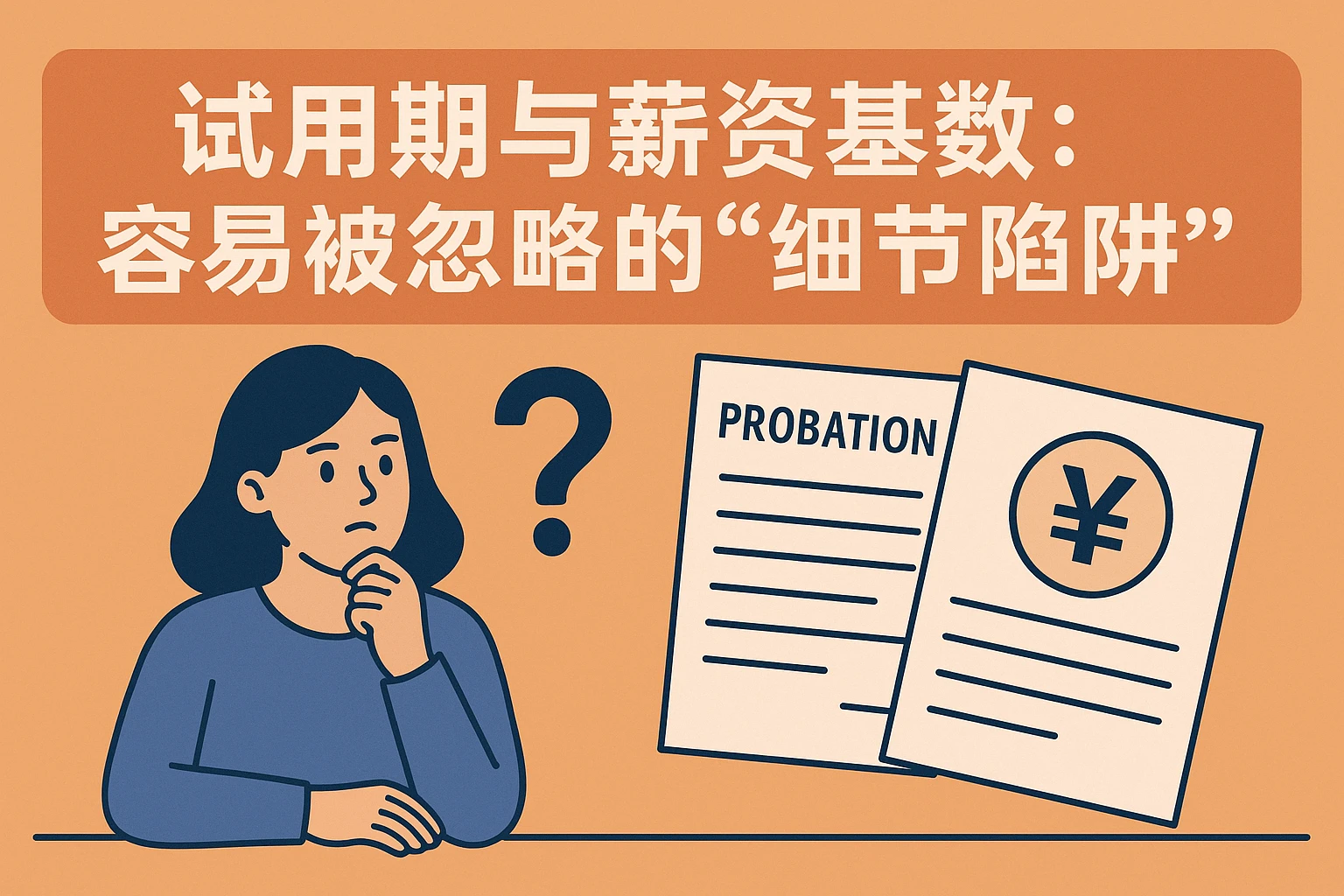 2. 试用期与薪资基数：容易被忽略的“细节陷阱”